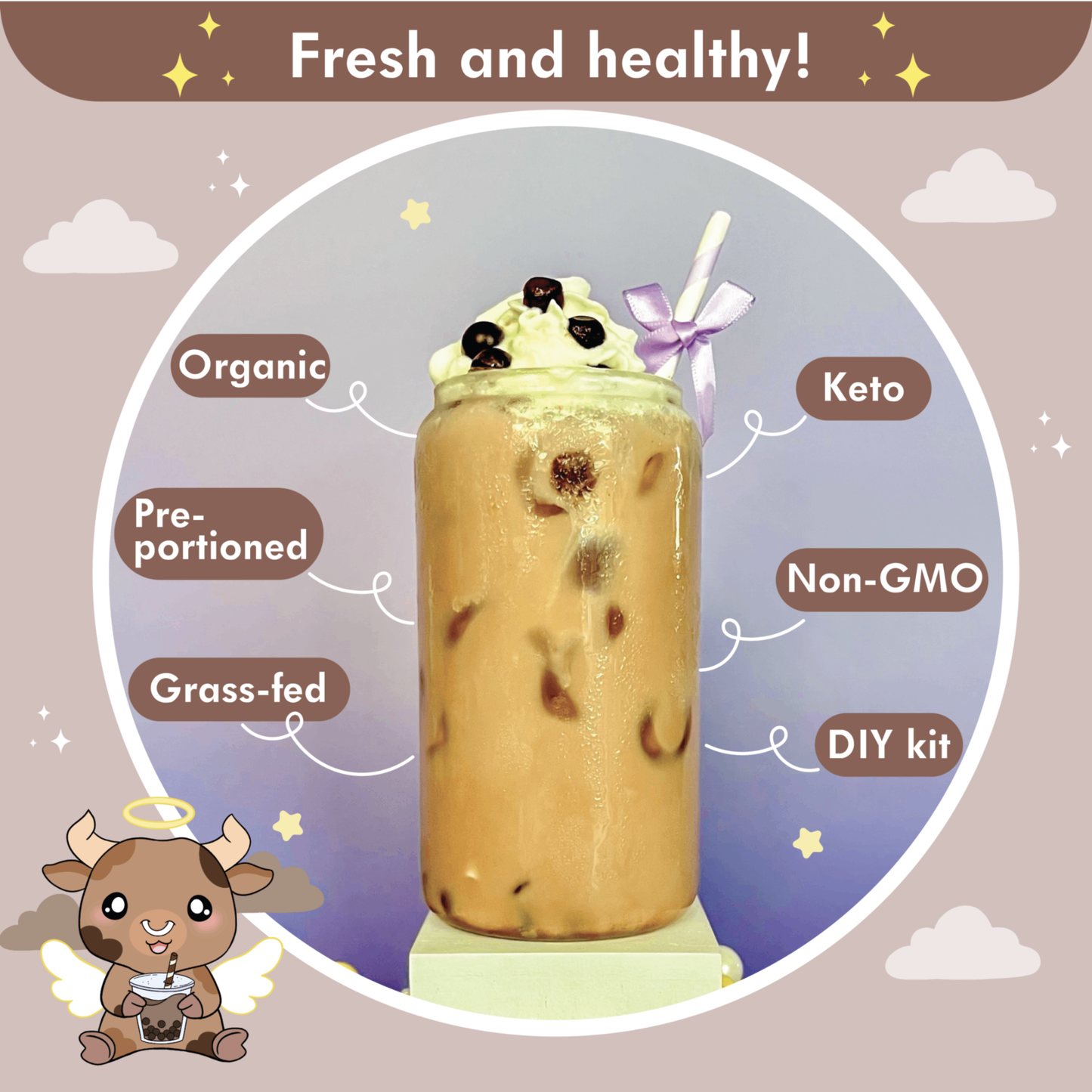 Keto Chocolate Boba Tea